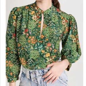 By Trovata Birds of Paradise BAILEY BLOUSE - EVERGREEN
SCALLOP XS